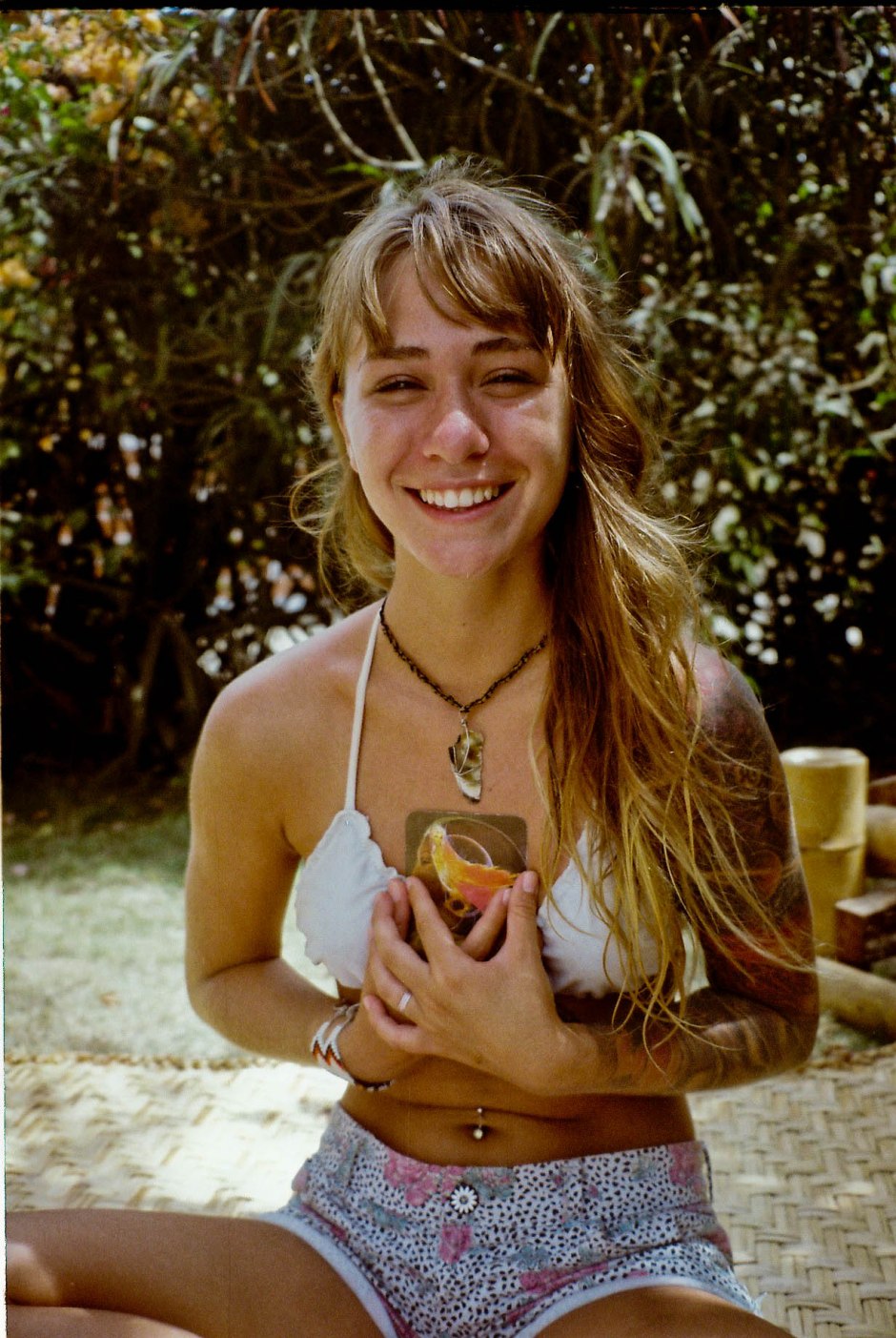 Traveler’s tip #2: Always trust a girl with a partial tattoo sleeve of astral planets, half a shaved cranium, and a thick Argentinian accent who greets you the minute after exiting a five hour bus ride inviting you to stay with the “One Love” community. Montañita, Ecuador.